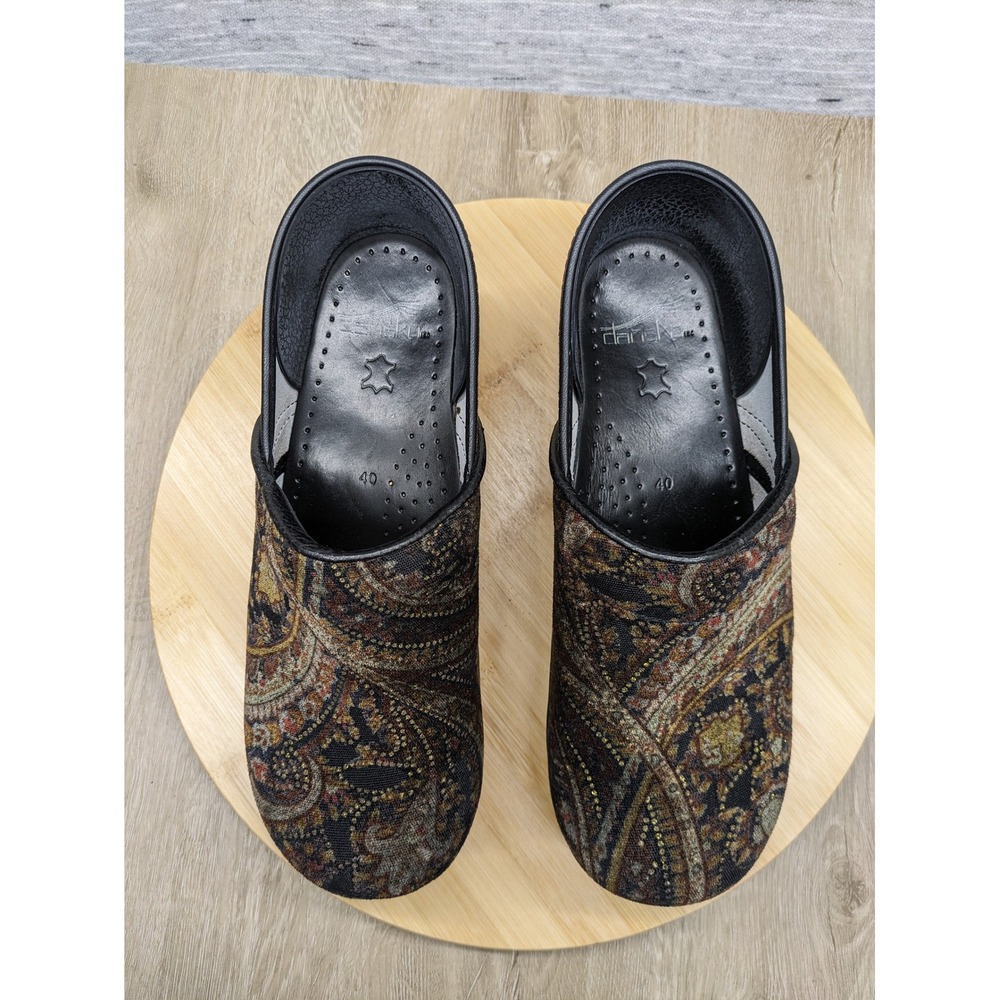Dansko Paisley Clogs Comfort Slip On Shoes Work Casual Size 40 9.5 Velvet Fairy - Picture 10 of 11